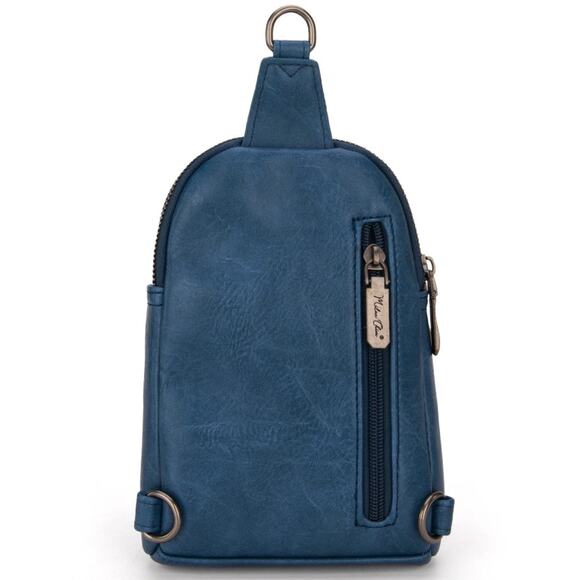 Milan Chiva Montana West Sling Crossbody Bag NEW bluejean color - Picture 5 of 5